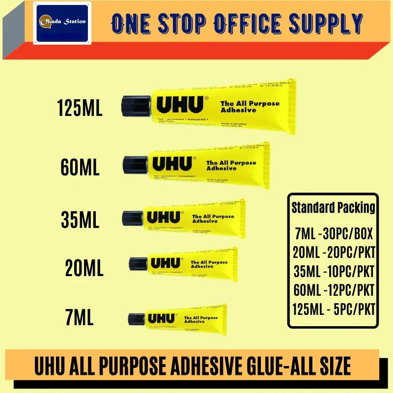 UHU ALL PURPOSE GLUE -ALL SIZE / UHU / Glue / UHU Glue / UHU All Purpose Glue