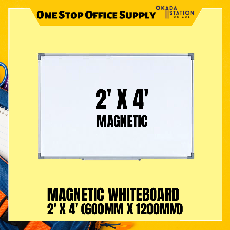 Magnetic Whiteboard With Aluminium Frame 2' x 4' /Whiteboard /Magnetic Whiteboard /2' x 4' /Aluminium Frame /Magnetic Whiteboard With Aluminium Frame /Board / SMB-24