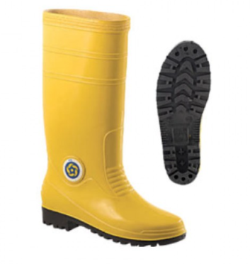 YELLOW RUBBER BOOTS WITH LINING