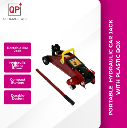 QUALITY JACK 2 TON HYDRAULIC PORTABLE FLOOR CAR JACK WITH PLASTIC BOX l JACK KERETA l 千斤顶-2 TON JACK