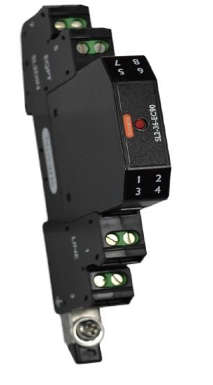 Signal Surge Protector, RS485, 500mA, 20kA, Indicator, 1 Pair with isolated earth c/w Base and alarm output SL2-485-EC90