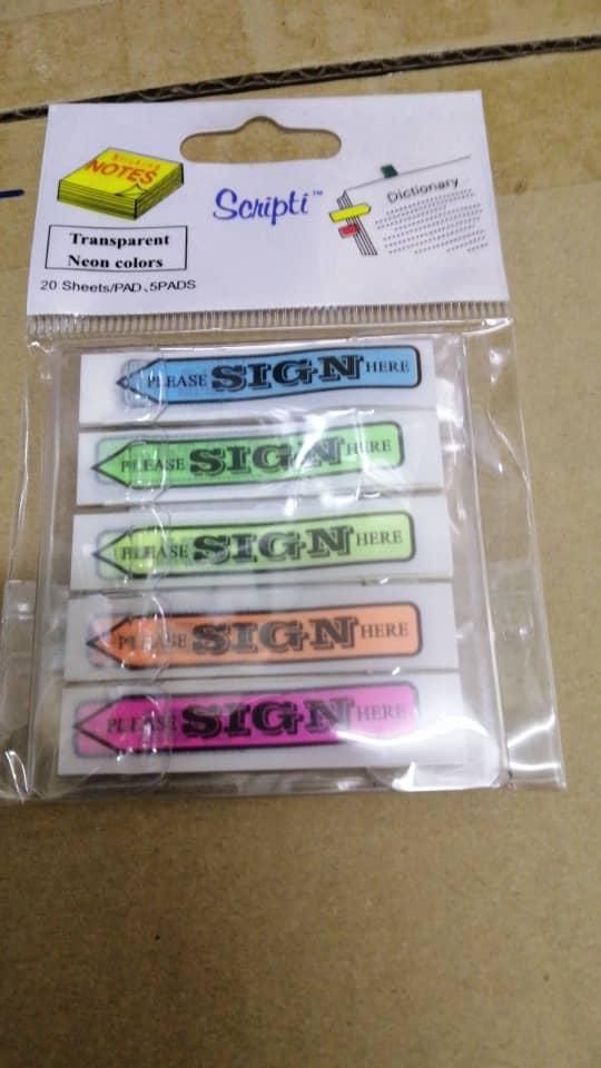 Sticker Note - SIGN HERE