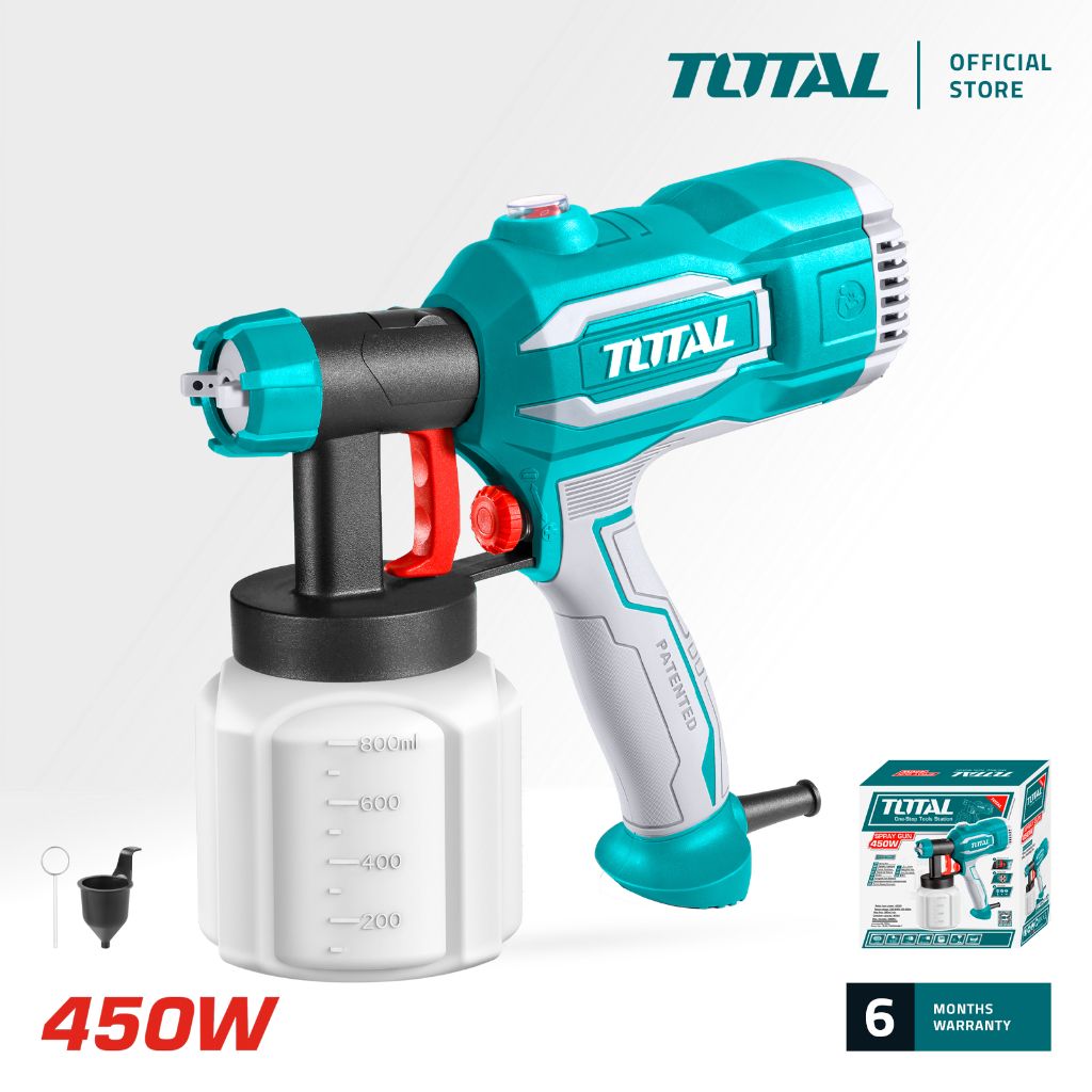 TOTAL TT3506 SPRAY GUN (PACKAGE COMES WITH 1 PC VISCOSITY MEASURING CUP / 1 PC NOZZLE CLEANING PIN)
