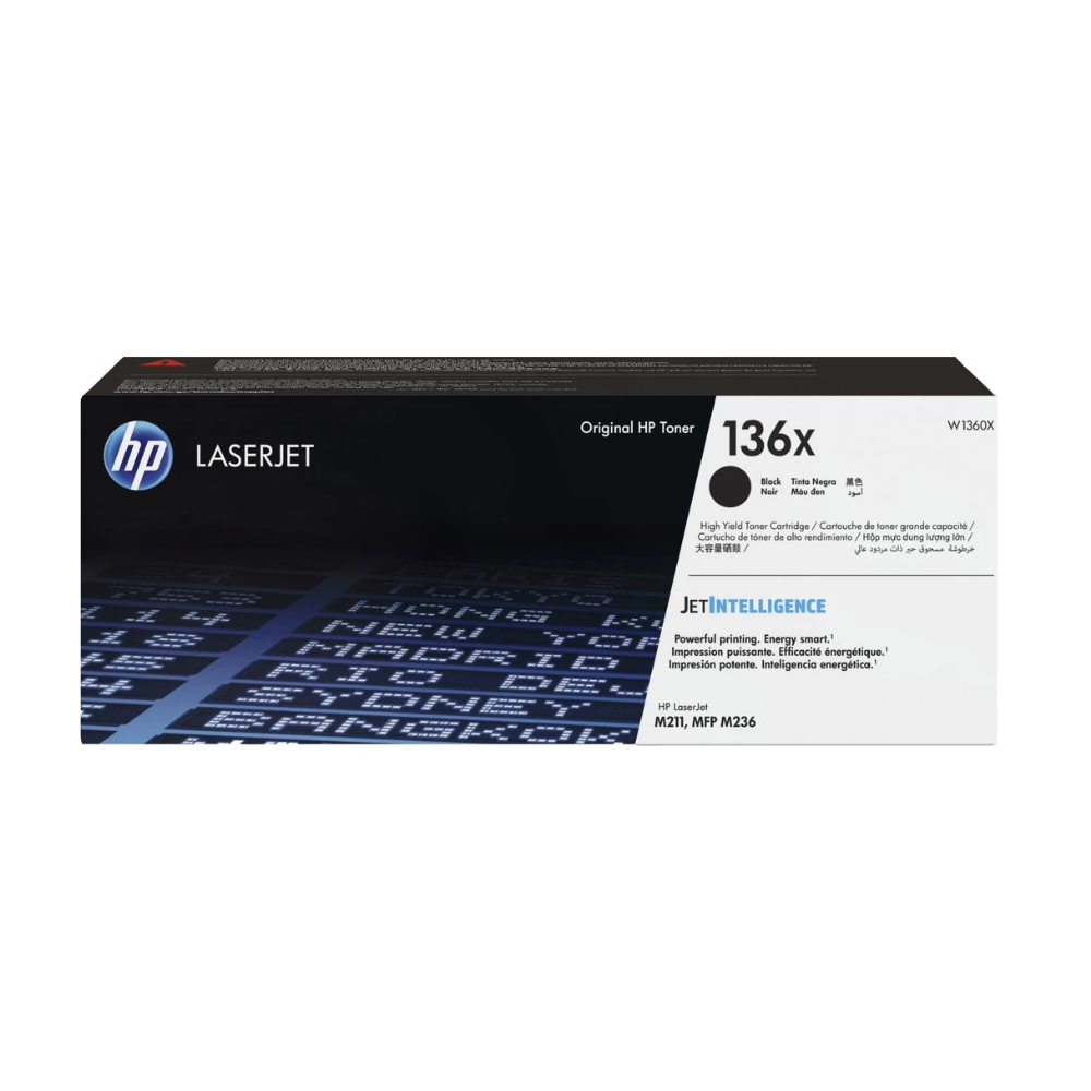 HP 136X High Yield Black Original LaserJet Toner Cartridge (W1360X)