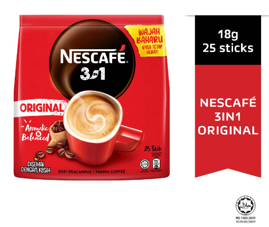 Nescafe *#Nescafe 3 in 1 Original (25s x 18g)