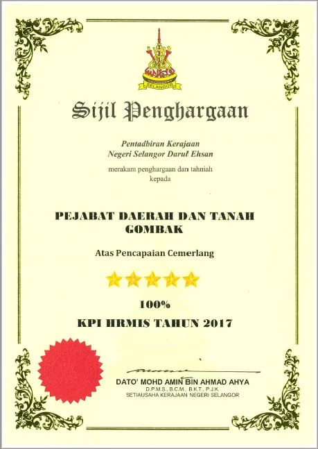 Kertas Sijil TNB With Stamping
