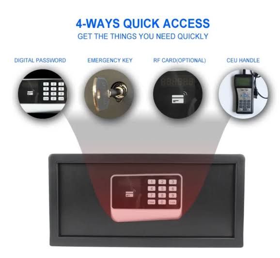 DIGITAL & KEY LOCK HOTEL SAFE BOX Size : 350D x 420W x 200H (in MM)