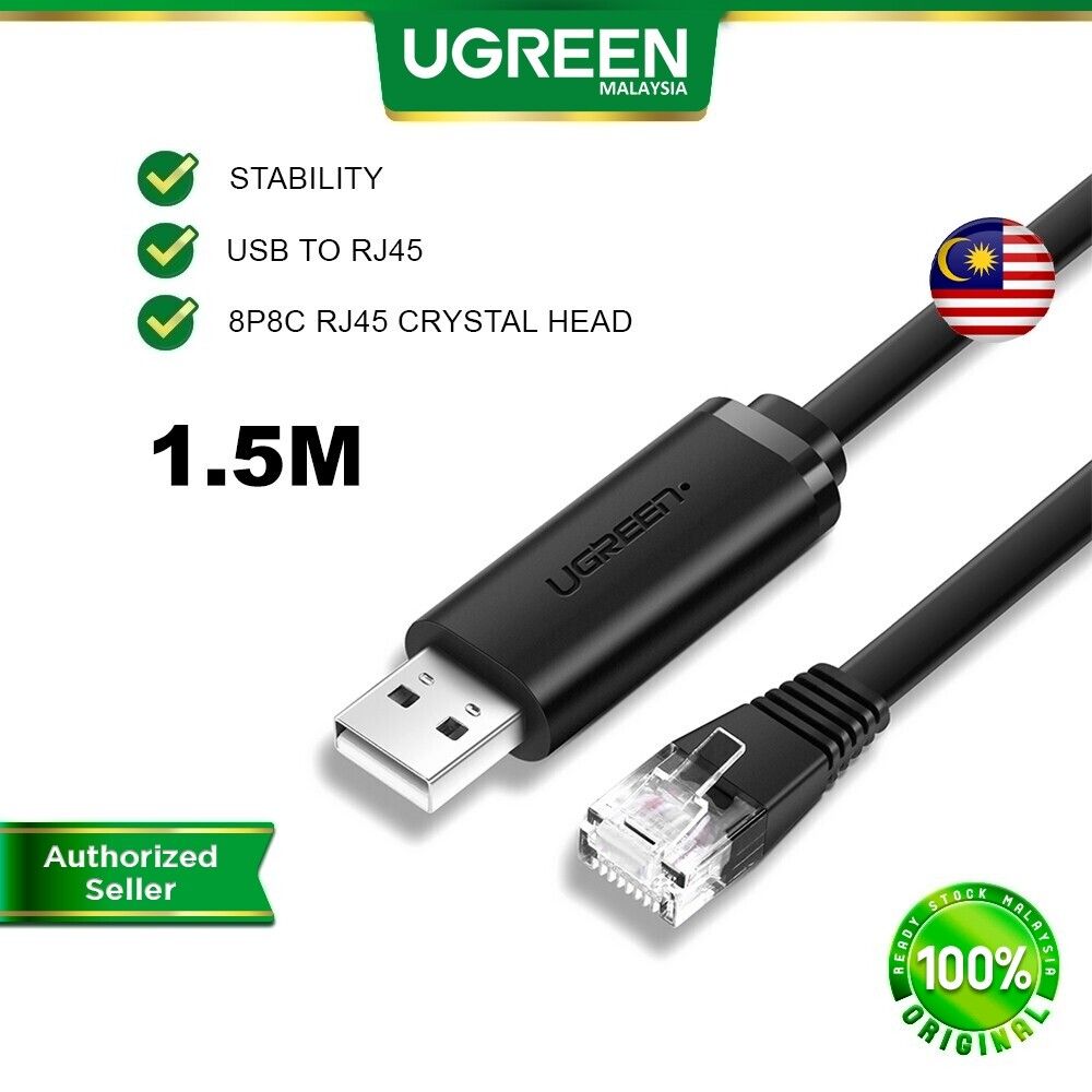 UGREEN USB To RJ45 Console Cable Adapter Converter (1.5m) RS232