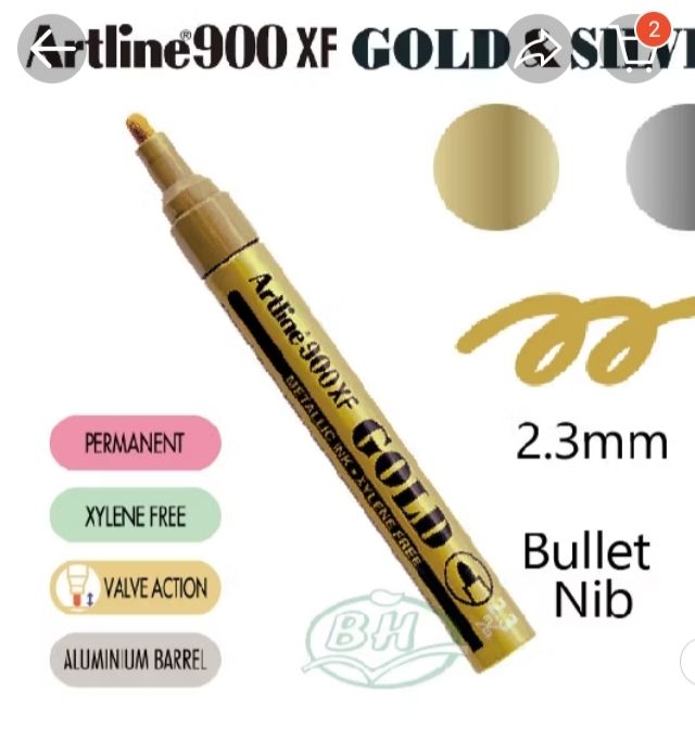 ARTLINE 990XF GOLD PAINT MARKER 2.3MM N8B1 - 12PCS/BOX