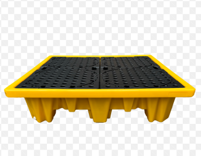Drum Spill Containment Pallet with Drain (4-Drum & 2-Drum)