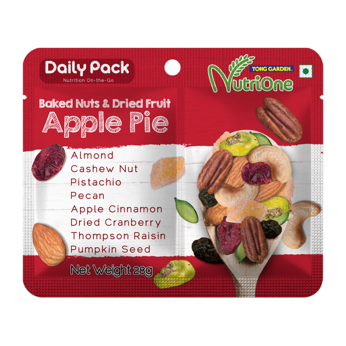 Nutrione Baked Nuts & Dried Fruit - Apple Pie 28g x 12 pkts