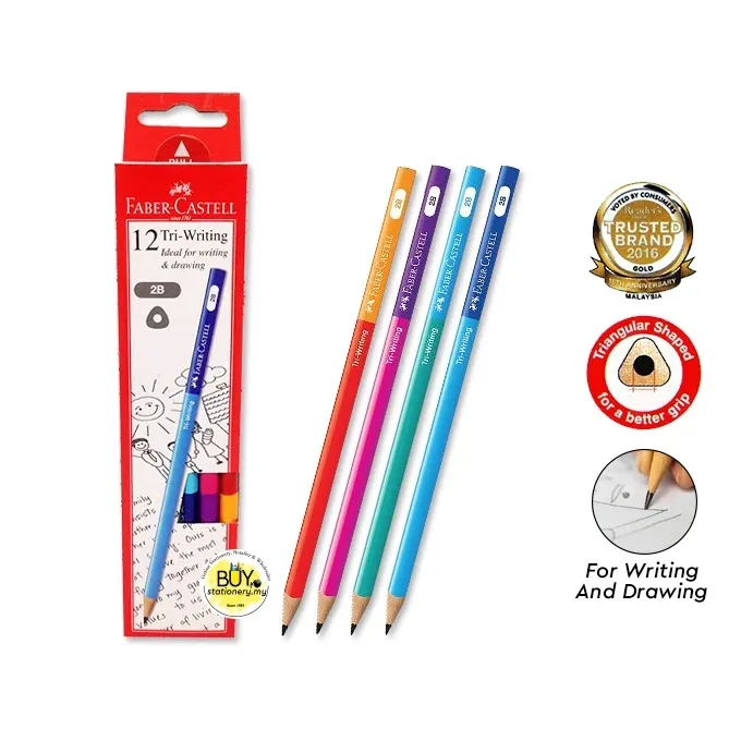 FABER CASTELL TRI-WRITING 2B PENCILS 72PCS/PKT