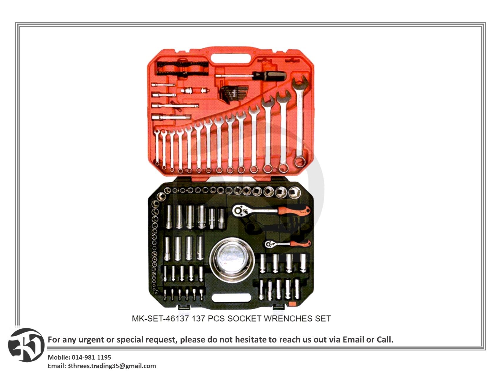 Mr Mark MK-TOL-46137 137 pcs Socket Wrench Set