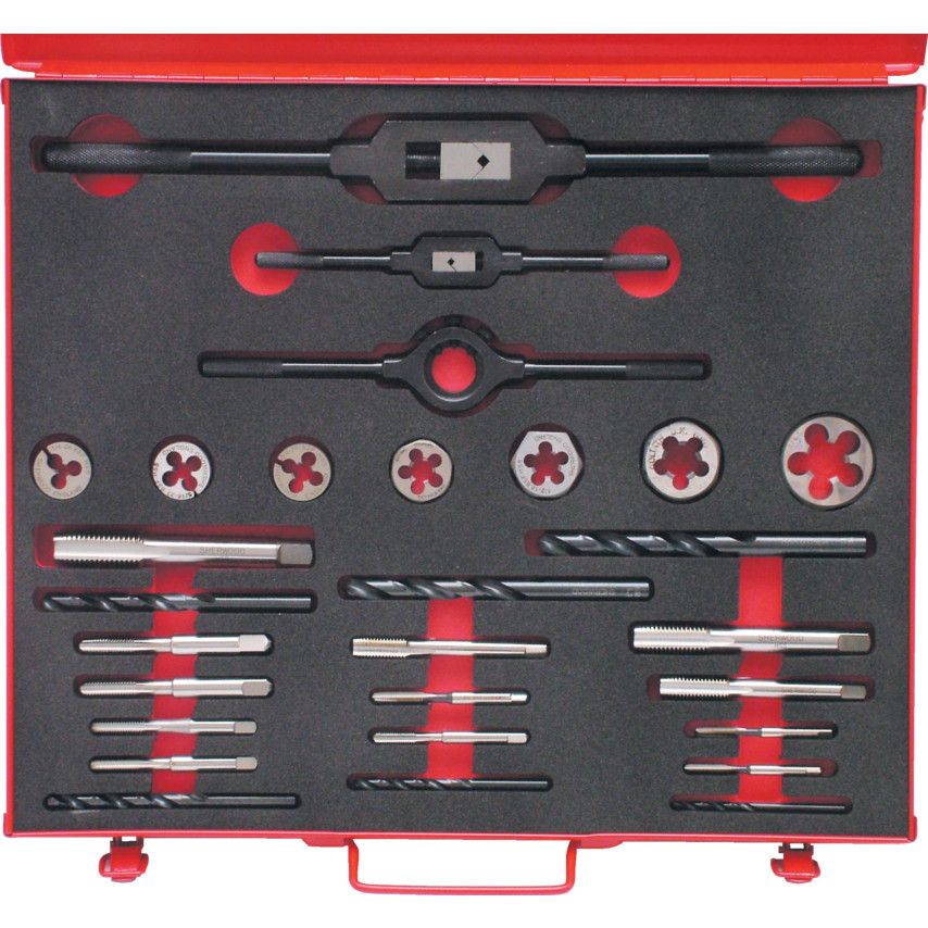 Sherwood No.10-3/4" UNC 28-PCE HSS THREADING SET