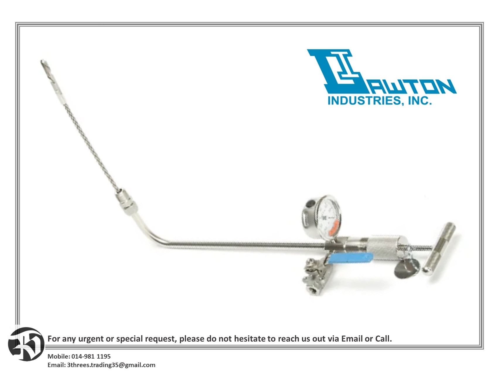 LAWTON-ANGLE WORM BLEEDER CLEANER 12"