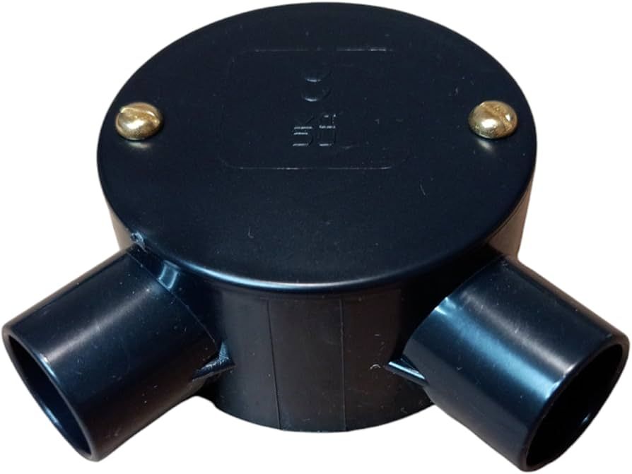 PVC Conduit (Round Angle Box - 2 Way) - 25mm