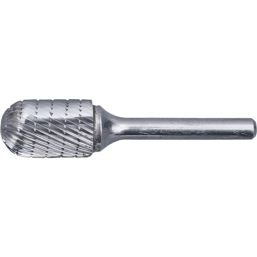 Kennedy Carbide Burr, Uncoated, Chipbreaker, 12.0mm, Ball Nose Cylinder