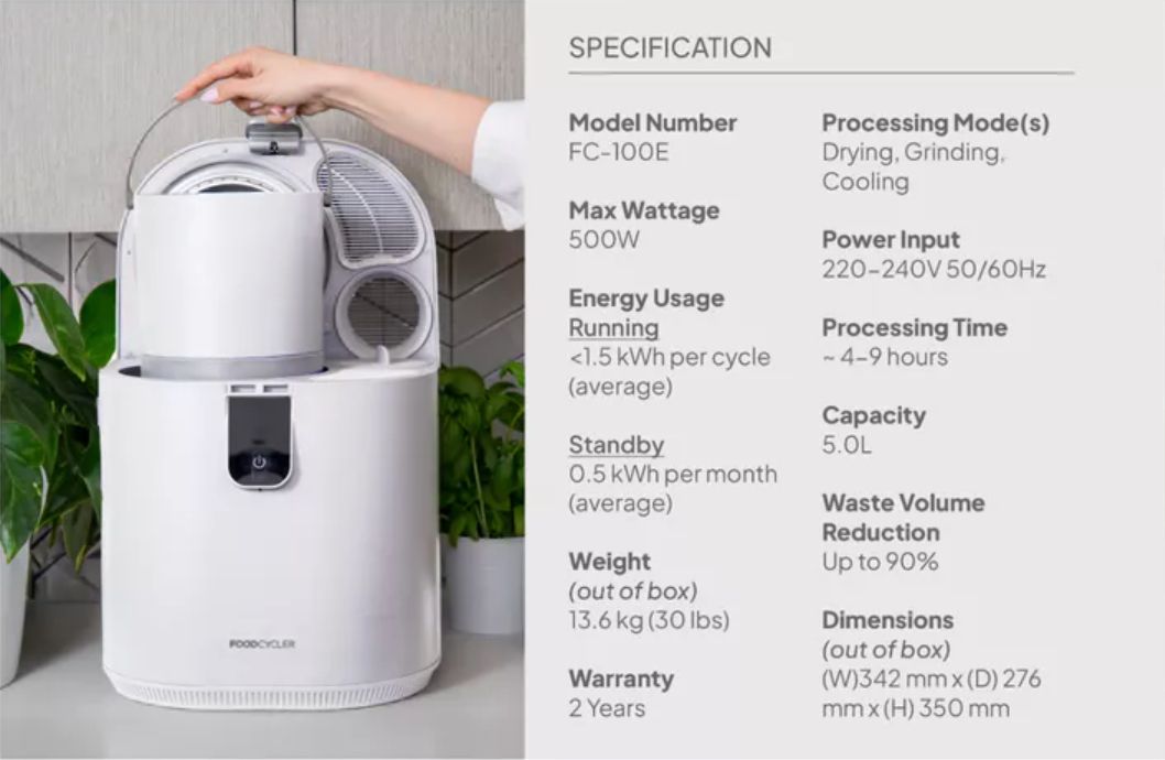 FoodCycler Eco 5 — Food Waste Recycler