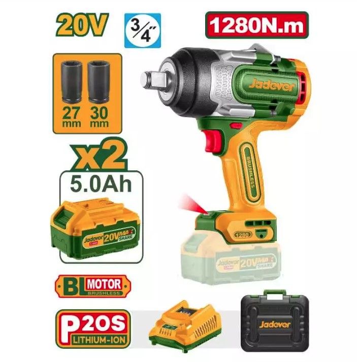 JADEVER CORDLESS IMPACT WRENCH JDCD1B128