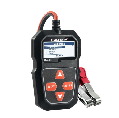 Genuine Malaysia Konnwei Warranty - KONNWEI KW208 12V Car Battery Load Tester Professional Automotive Alternator Analyzer - Waveform Voltage Test for Car/B