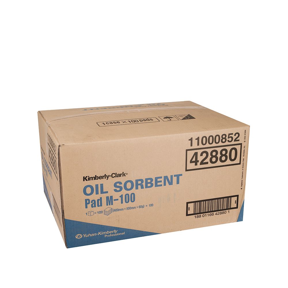 *Kimberly-Clark™ Oil Sorbent Pad 42880 - White, 1 Box X 100 Pads