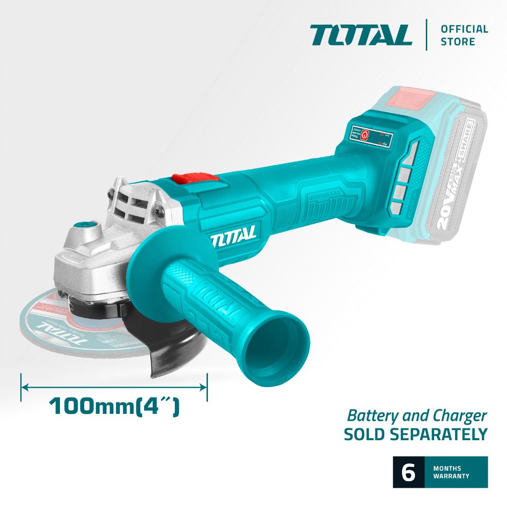 TOTAL TAGLI20107 LI-ION BRUSHLESS ANGLE GRINDER