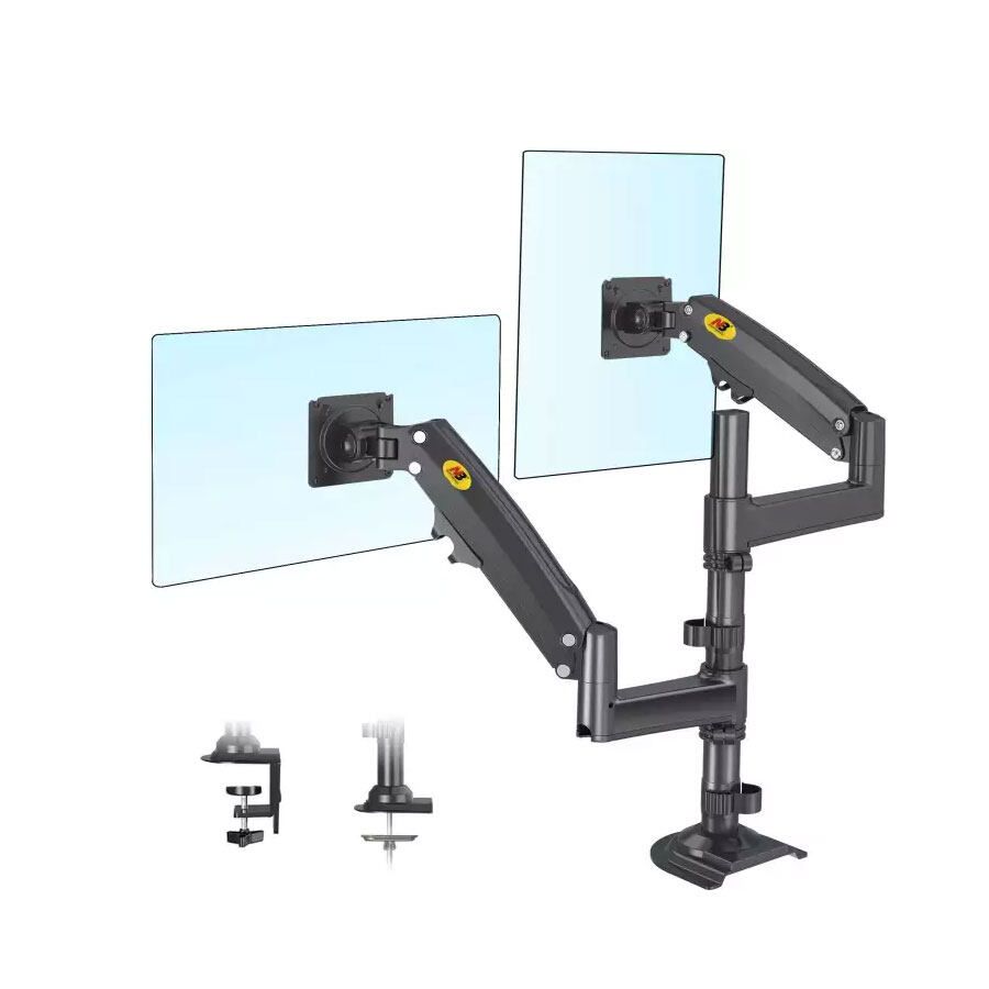 MONITOR ARM NORTH BAYOU (ACCNHBYH180HLD) DUAL ARM GAS-STRUT FLEXI MOUNT FOR DESK 22"-35" (H180)