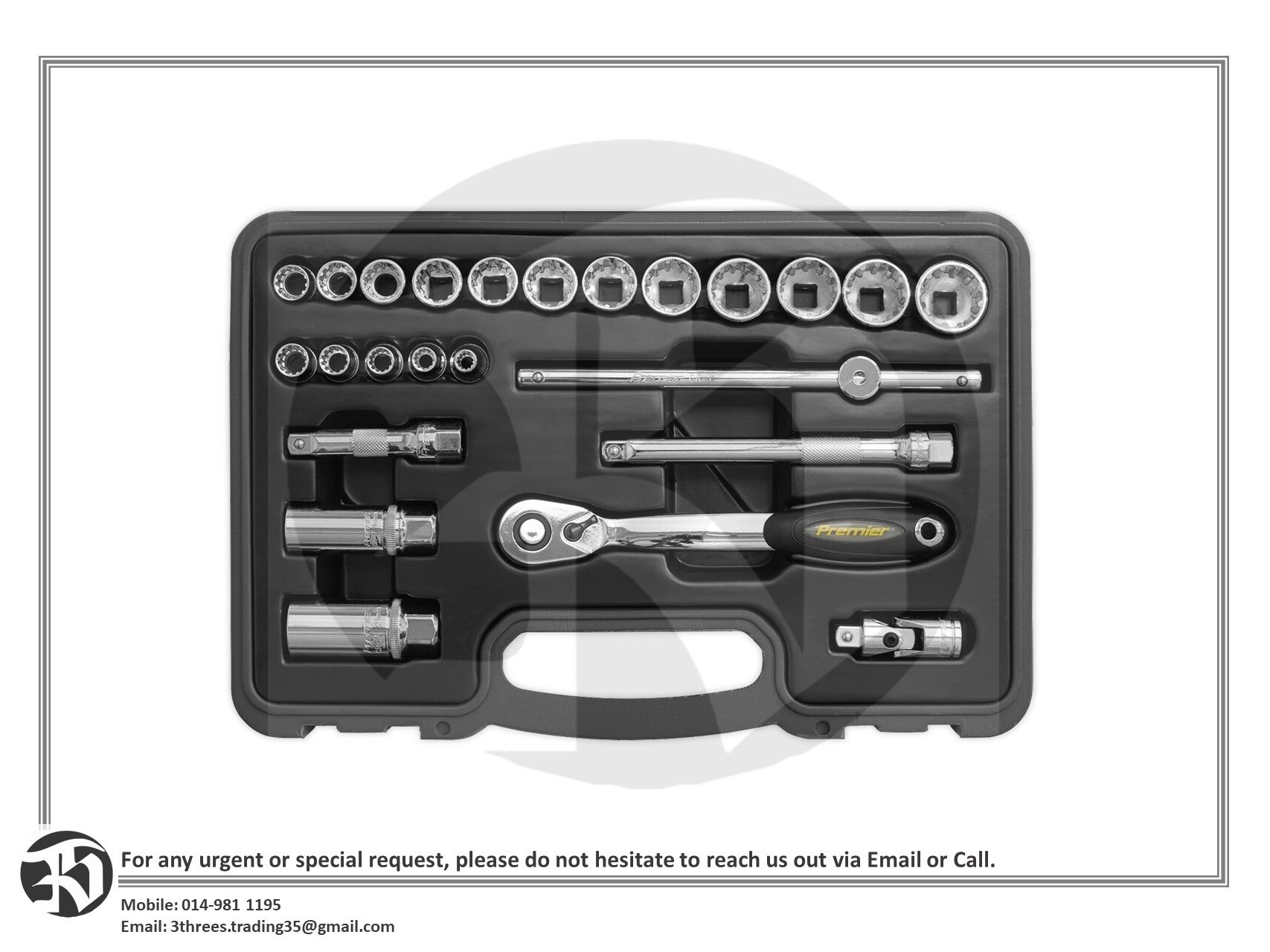 Sealey AK699 Socket Set 24pc 3/8"Sq Drive Total Drive
