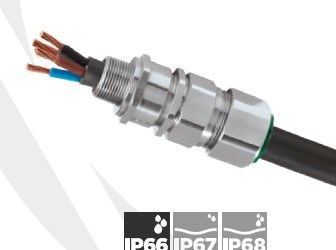 CMP E1FU BRASS NICKEL PLATED CABLE GLAND M25 (25E1FU1RA5)