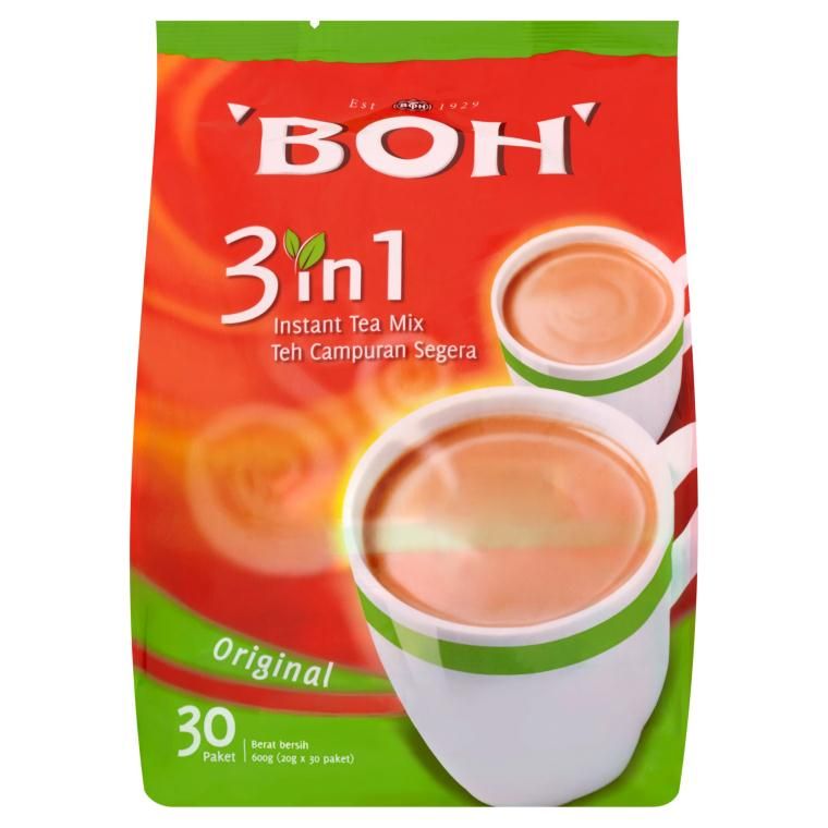 BOH Instant Tea Premix 3 in 1 Pack 30 x 20g
