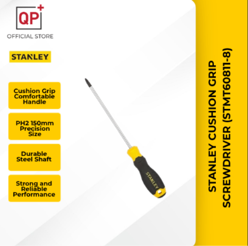 STANLEY CUSHION GRIP SCREWDRIVER (STMT60811-8) PH2 X 150MM PHILIP SCREWDRIVER l PEMUTAR SKRU l 螺丝刀-