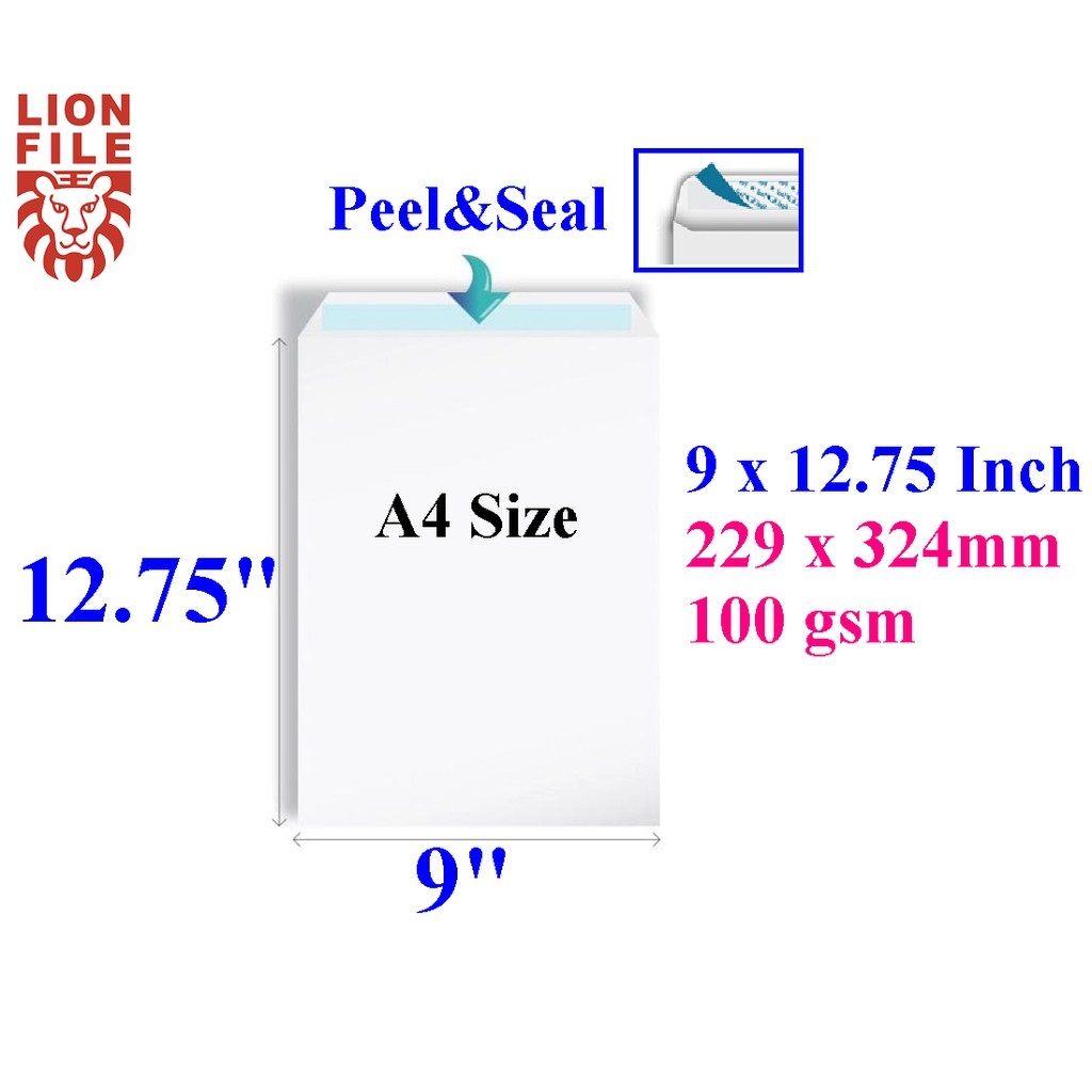 9" x 12.75" Super White Envelope (100pcs)
