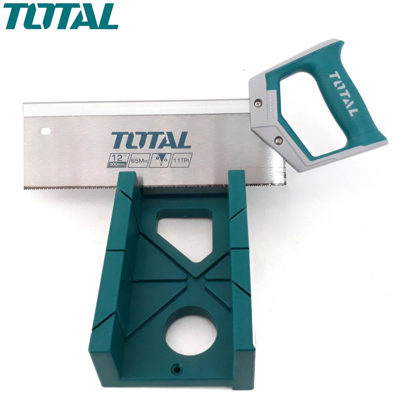 TOTAL MITRE BOX AND BACK SAW SET 300MM (12") FOR SAWING