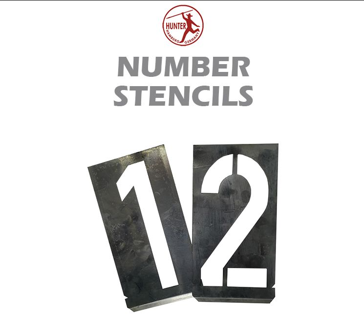 HUNTER NUMBER STENCILS