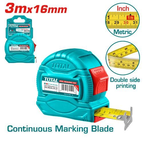 TOTAL TMT34316 Steel Measuring Tape 3mx 16mm