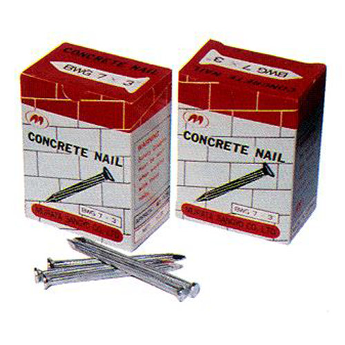 MURATA Concrete Nail, Bright Electro-Galvanized Flat Head, Diamond Point