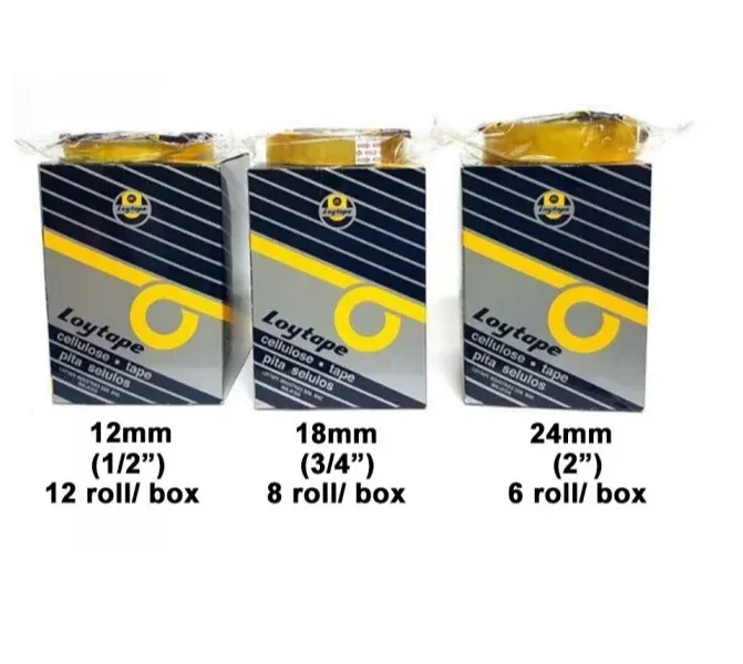 LOYTAPE CELLULOSE TAPE - 12MM,18MM,24MM
