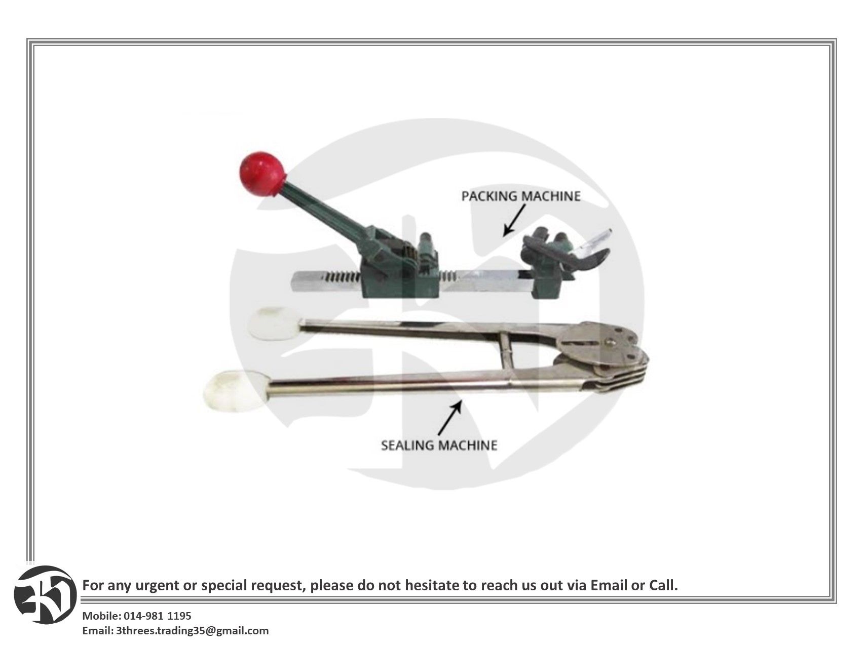 PVC Strap Packing Machine & Sealing Machine Set 5/8"