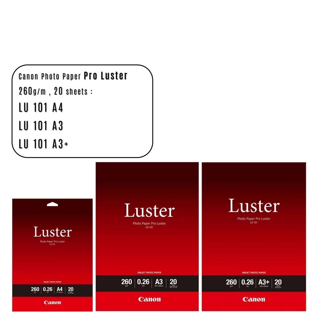 Canon LU101 Photo Paper Pro Luster ( 260g/m2 ) ( 20 sheets )