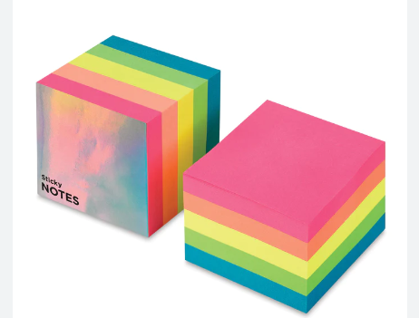 3" X 3" STICKY NOTE RAINBOW CUBE /Sticky Note /Cube /3" X 3" /Sticky Note Rainbow Cube
