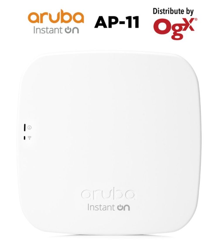 ARUBA INSTANT ON AP-11 ACCESS POINT (Bundle 12V Power Adapter & (UK) AC Power Cord)