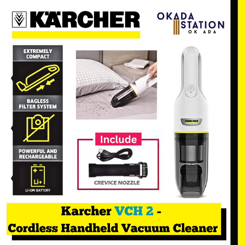 Karcher VCH 2 - Cordless Handheld Vacuum Cleaner / Cordless Vacuum Cleaner / Vacuum Cleaner / Vacuum / Cordless Cleaning Tool