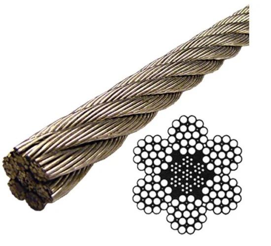 *18MM 6 X 19 + IWRC x 15 MTR RHOL S/STEEL WIRE ROPE (AISI 304) WITH HOOK