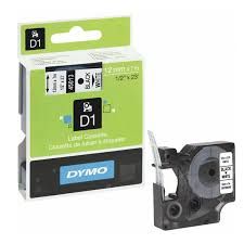 Dymo Label Printer Tape D1 12mm x 7m Black on White