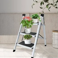 *3 Steps Foldable Portable Ladder Stool Steel