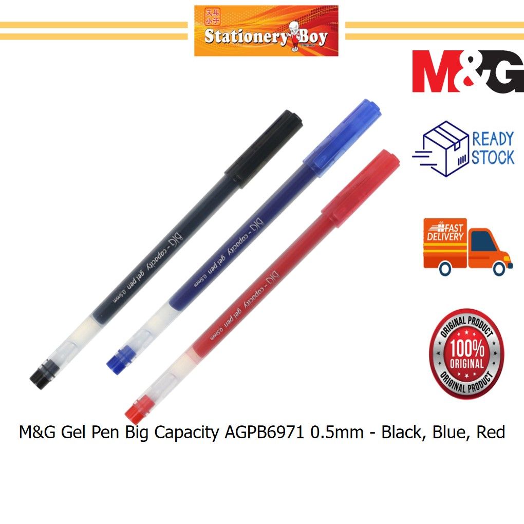 M&G Gel Pen Big Capacity AGPB6971 0.5mm / Pen Dakwat Gel - Black, Blue, Red