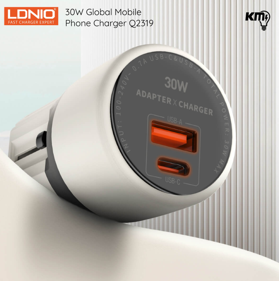 LDNIO UNIVERSAL CHARGER PLUG - Q2319 (USB A+USB C)