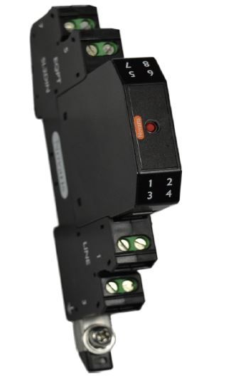Signal Surge Protector, 350VDC, 2.5A, 20kA, Indicator, 1 Pair c/w Base and alarm output SLH2-350