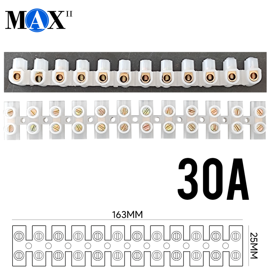 MAX-II PVC TERMINAL BLOCK CONNECTOR 30A 380V