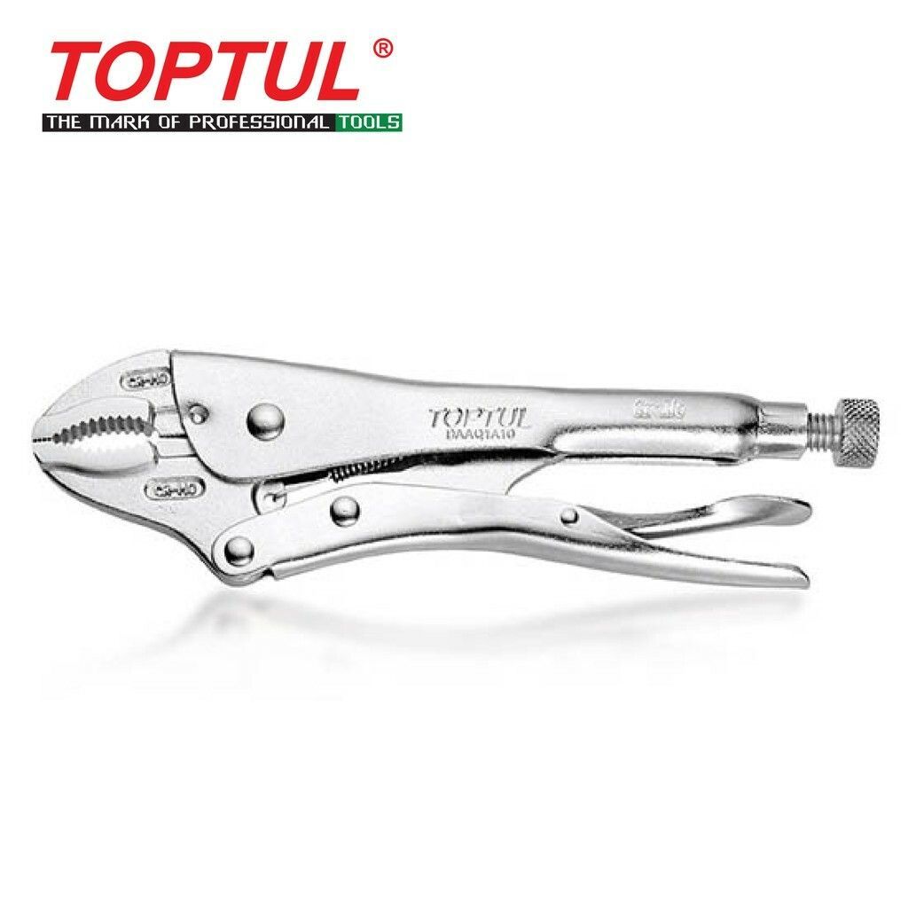 TOPTUL CURVED JAW LOCKING PLIERS WITH WIRE CUTTERS (10") DAAQ1A10